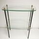 Vintage display 1950 / 1960, side table / sofa end, glass shelves
