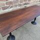 Café table bistro vintage brasserie 1890-1910 cast iron & fir