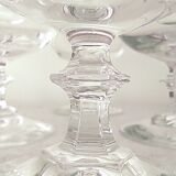 Cognac glasses in vintage arch crystal octagonal foot