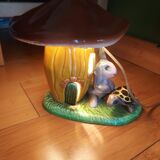 Ceramic lamp children's room, hare and tortoise