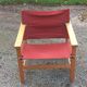 Fauteuil safari en hêtre et toile coton