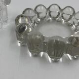 Glass candle holder duo