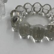 Duo de bougeoirs en verre
