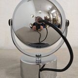 Eye ball lamp or wall light, chrome, space age, France circa 1970.