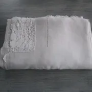Old cotton curtain: 310x245cm with embroidered return/day embroidery
