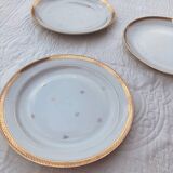 Set of golden Limoges plates