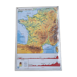 Map of France physical and administrative