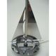 Lampe de bureau art déco chromée en forme de voilier