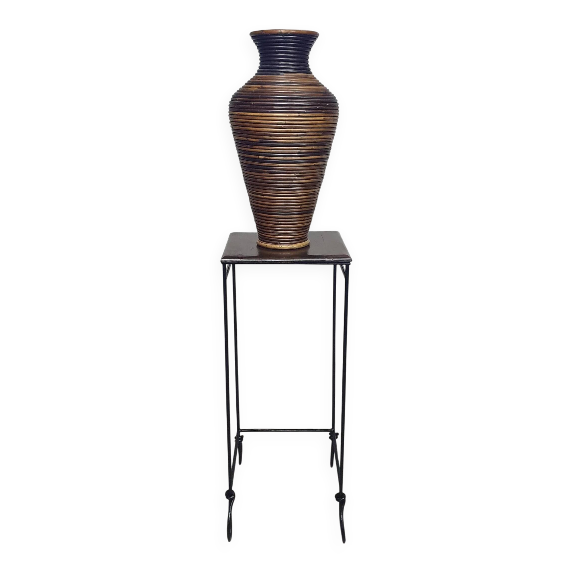 Wrought iron plant stand / side table
