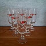 6 Luminarc champagne flutes from the 1970s.