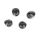 Space age set of 4 chrome plastic coat hangers, Olaf Von Bohr, Kartell Ital