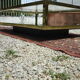 Table basse en laiton verre et miroir 1960/1970