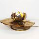 Rare "Waterlily" table lamp by Tommaso Barbi for Bottega Gadda, Italy, 1960s
