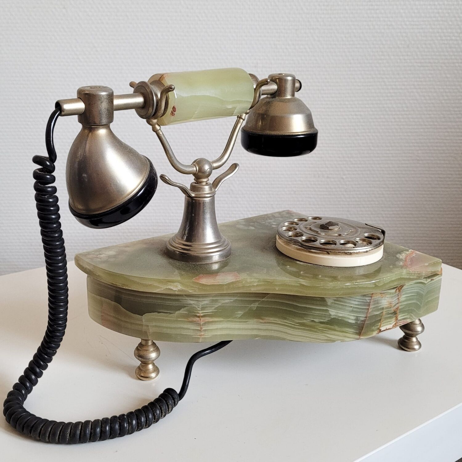 Old marble telephone