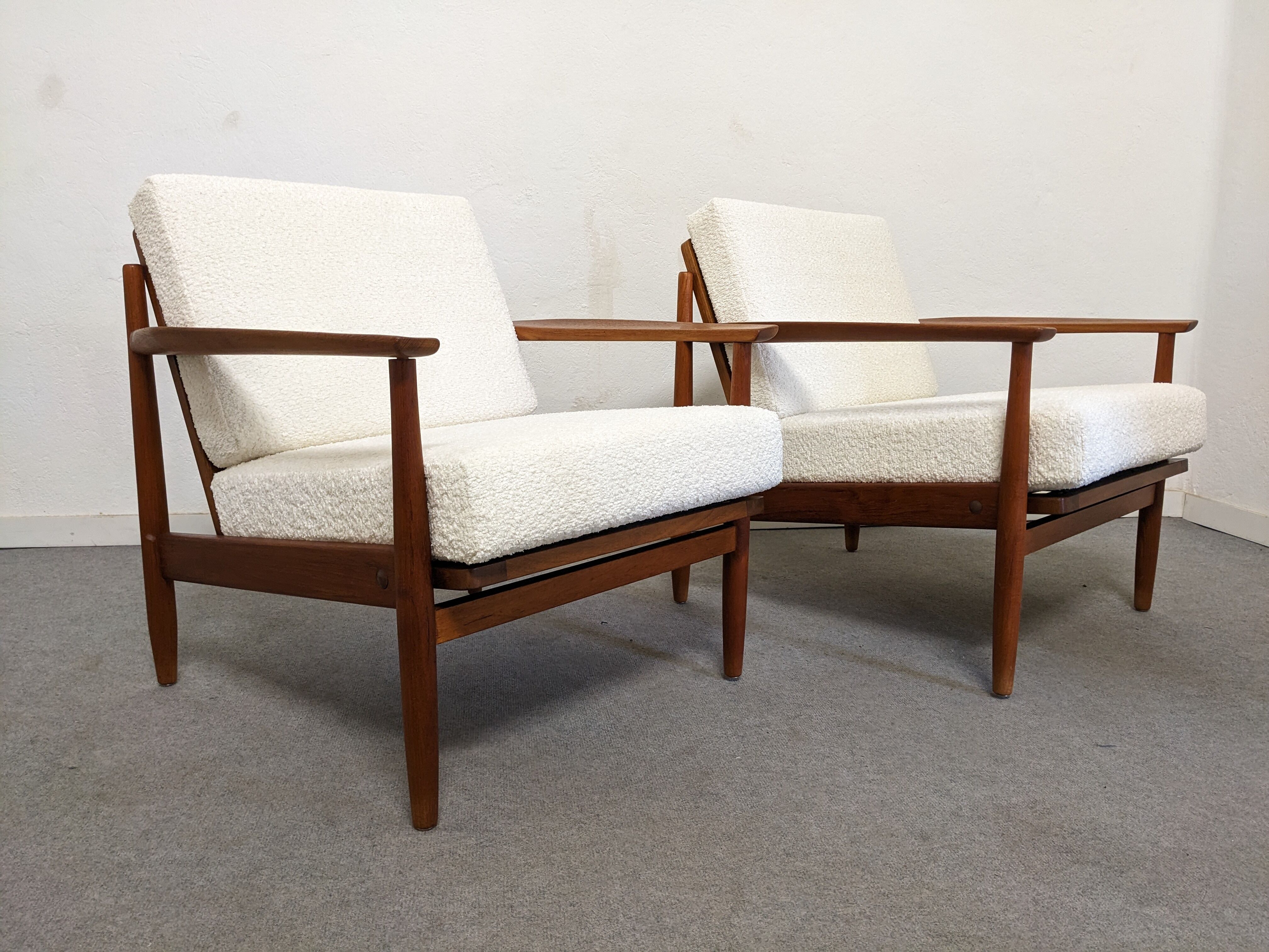Pair of Danish teak armchairs from the 50s/60s