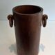 Brutalist Umbrella Stand in Solid Wood, France, circa 1950