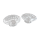 Duo of crystal candle holders - ARC France