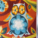 Vintage tapestry owl 70s