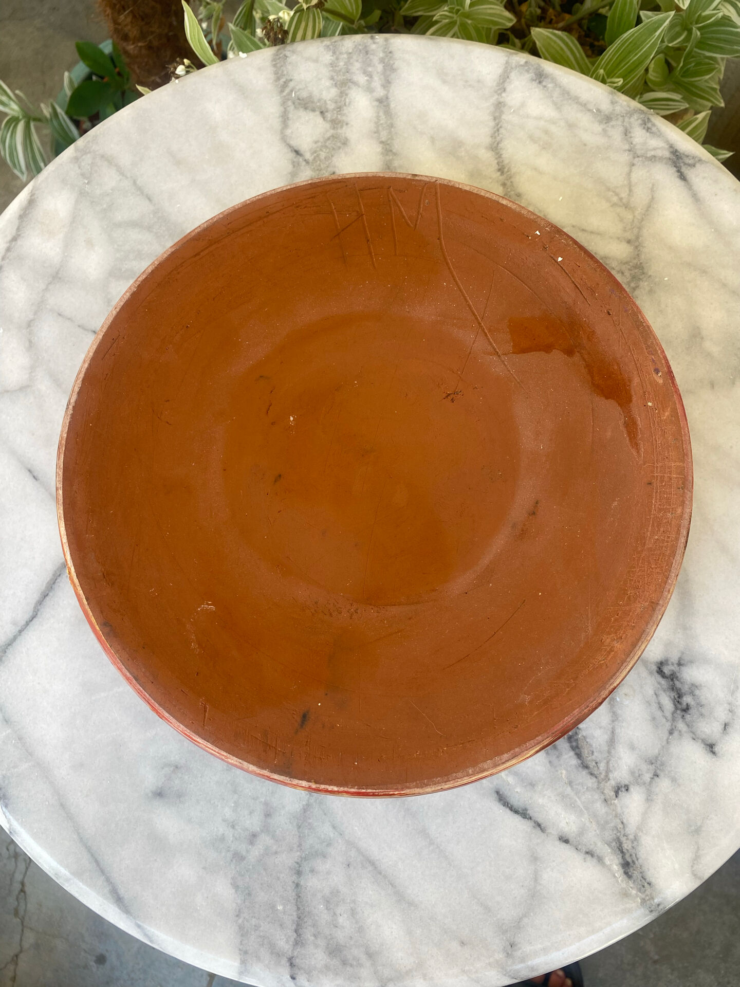 Large glazed terracotta centrepiece signed