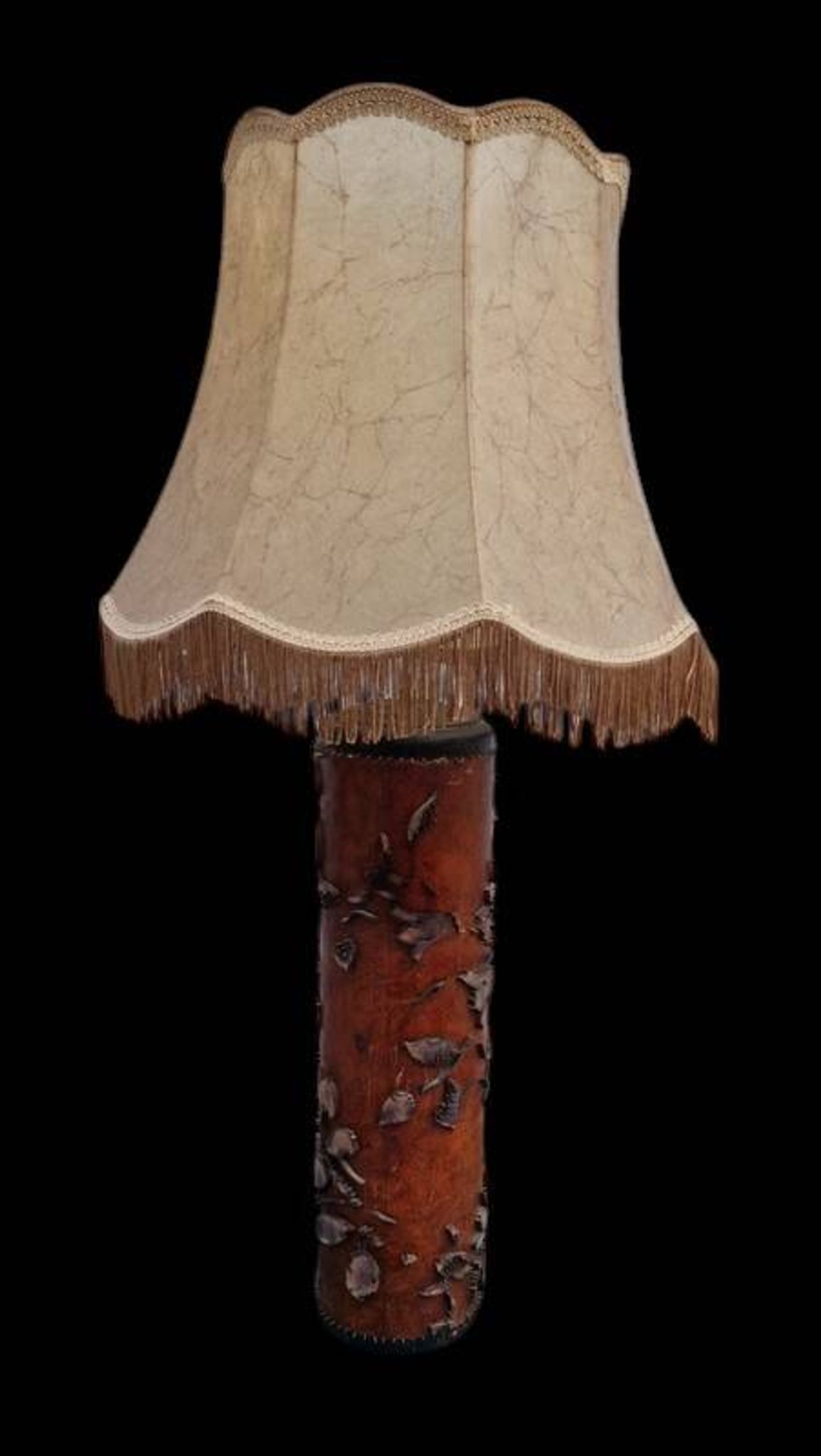 Rouleau d'imprimerie monté en lampe