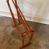 Dark wood towel rail