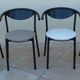 6 gondola-style chairs with a metal structure for indoor and outdoor use.