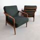 Fauteuils vert forêt du milieu du siècle des années 1960