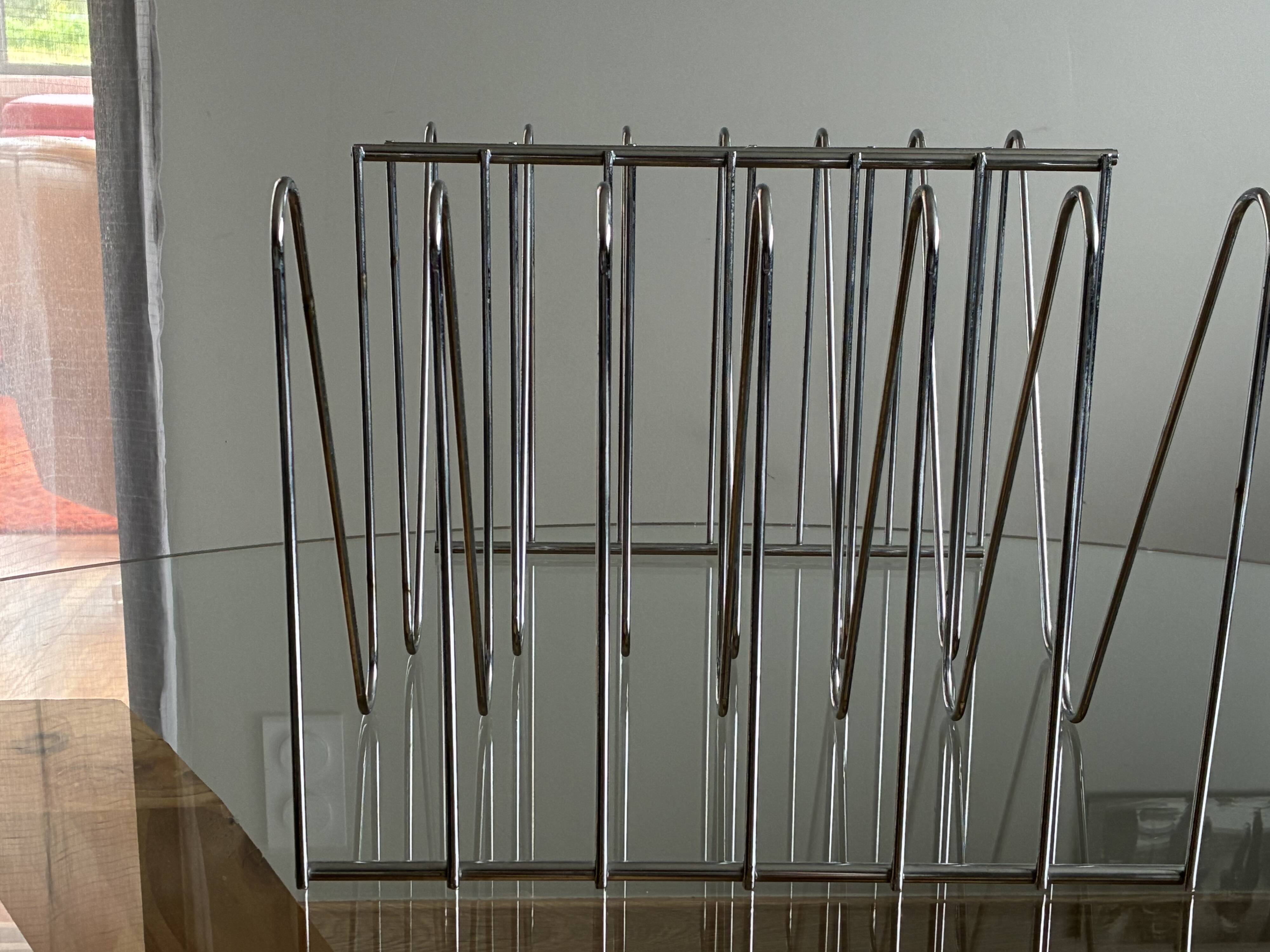 Pair of magazine or vinyl racks Z François Arnal