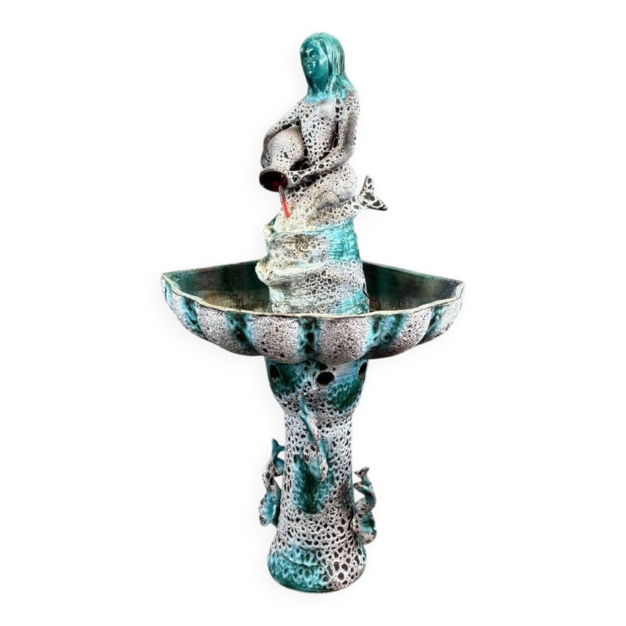 Vallauris Ceramic Fountain – Mermaid, 20th Century