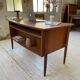 Scandinavian "boomerang" two-sided teak desk Midtjydsk Mobelfabrilk