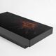 Vintage coffee table. Black lacquered wood with design by H D. France, 1980s