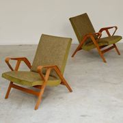 Pair of armchairs restored by Frantisek Jirak for Tatra Nabytok 1960
