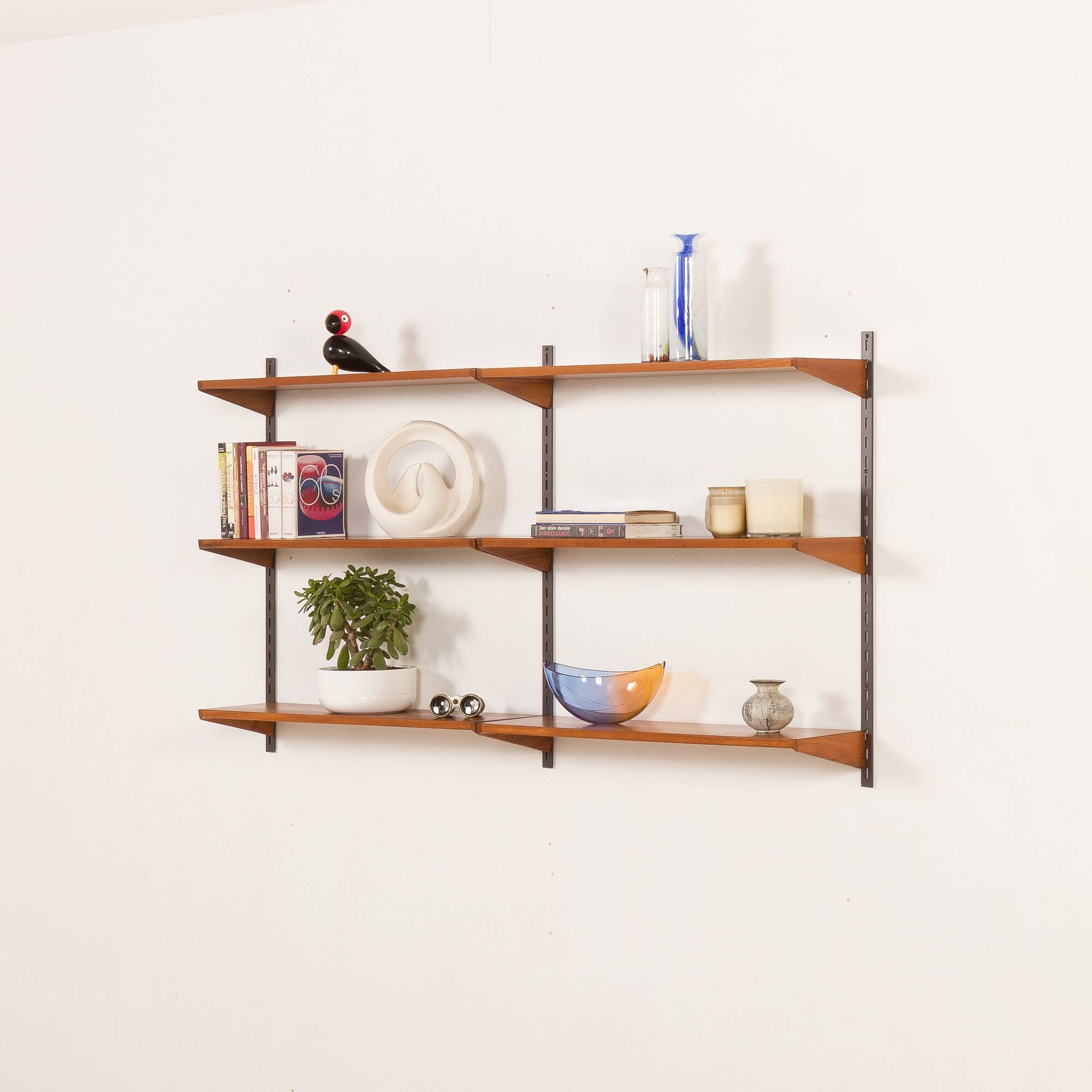 Kai Kristiansen teak shelving unit, FM Møbler, 1960s