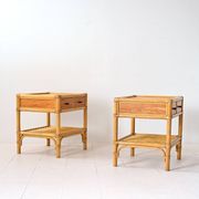 Tables de chevet vintage en bambou
