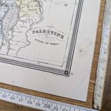 Palestine, old map, printed in 1852.