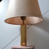Marble foot lamp and gold metal