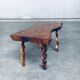 Brutalist Style Handcrafted Oak and Grape Wood Side Table, 1950s