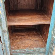 Antique glass-fronted buffet in Burmese teak