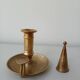 Set of 2 brass cellar rat candlesticks
