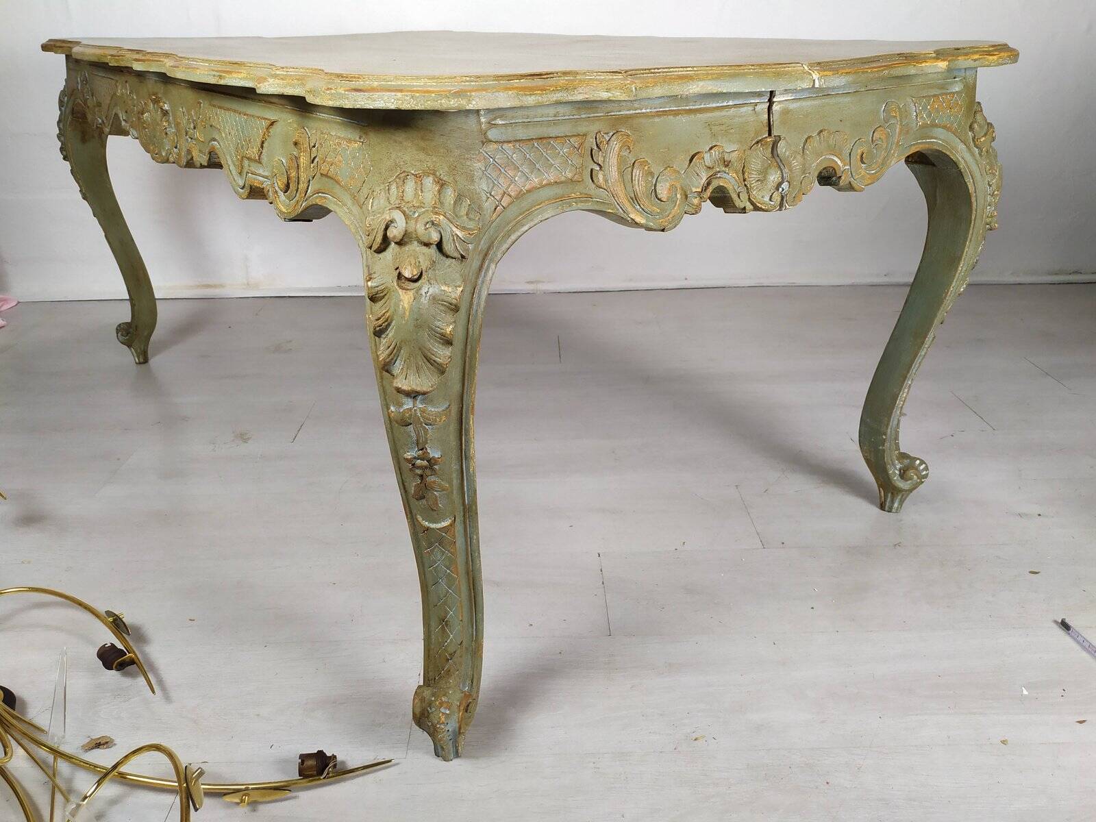 Louis XV style patinated console table