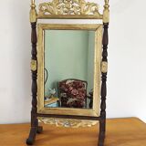 Antique wooden cheval mirror