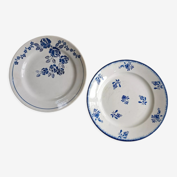 Lot de 2 assiettes dépareillées Lunéville et Saint Amand