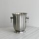 Small shiny stainless steel ice bucket