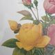 Botanical plate of Roses by PJ Redouté framed