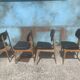 Chaise vintage skaï noir