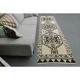 1970s Vintage Turkish Handmade Wool & Cotton Beige Runner Rug 96x361