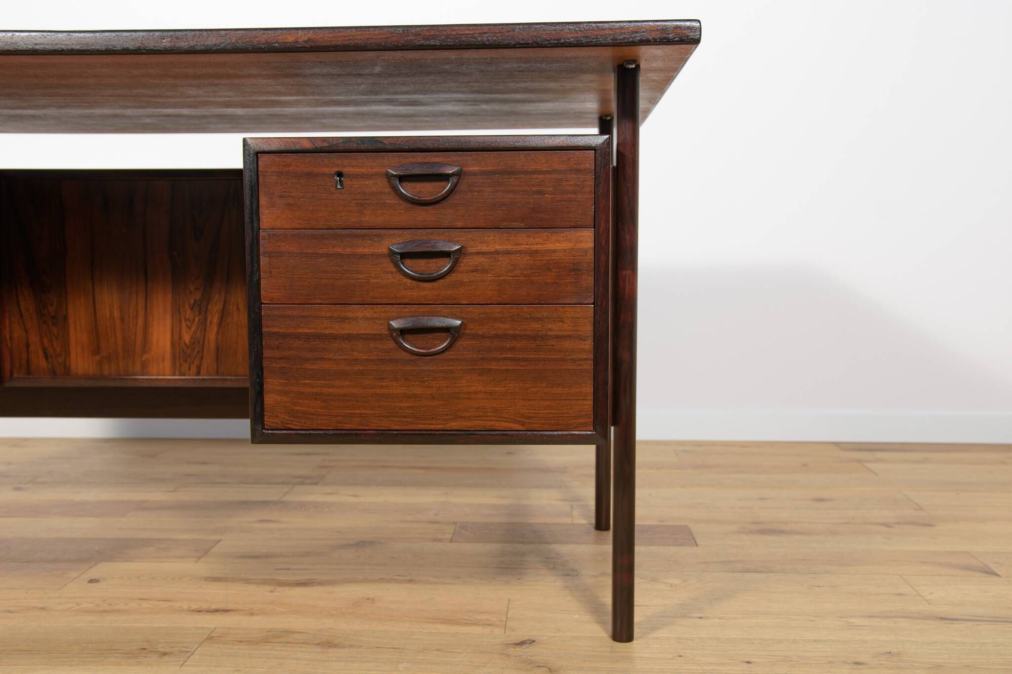 Mid-Century Freestanding Rosewood Desk by Kai Kristiansen for Feldballes Møbelfabrik, 1960s