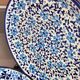 Handcrafted Turkish Ceramic Bowl and Plate Set, Blue Floral Iznik Plate