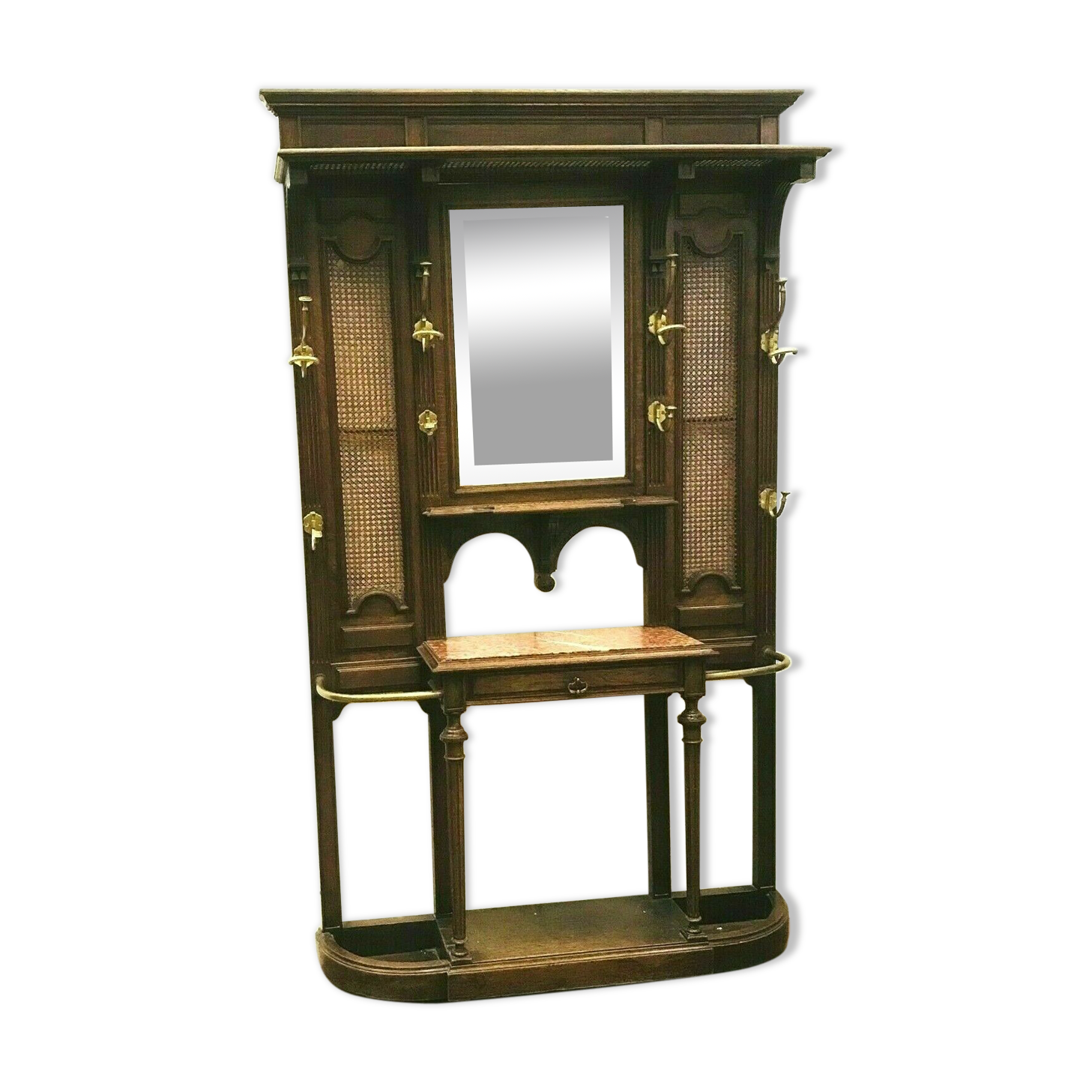 Louis XVI-style console coat rack Patères in 20th century bronze