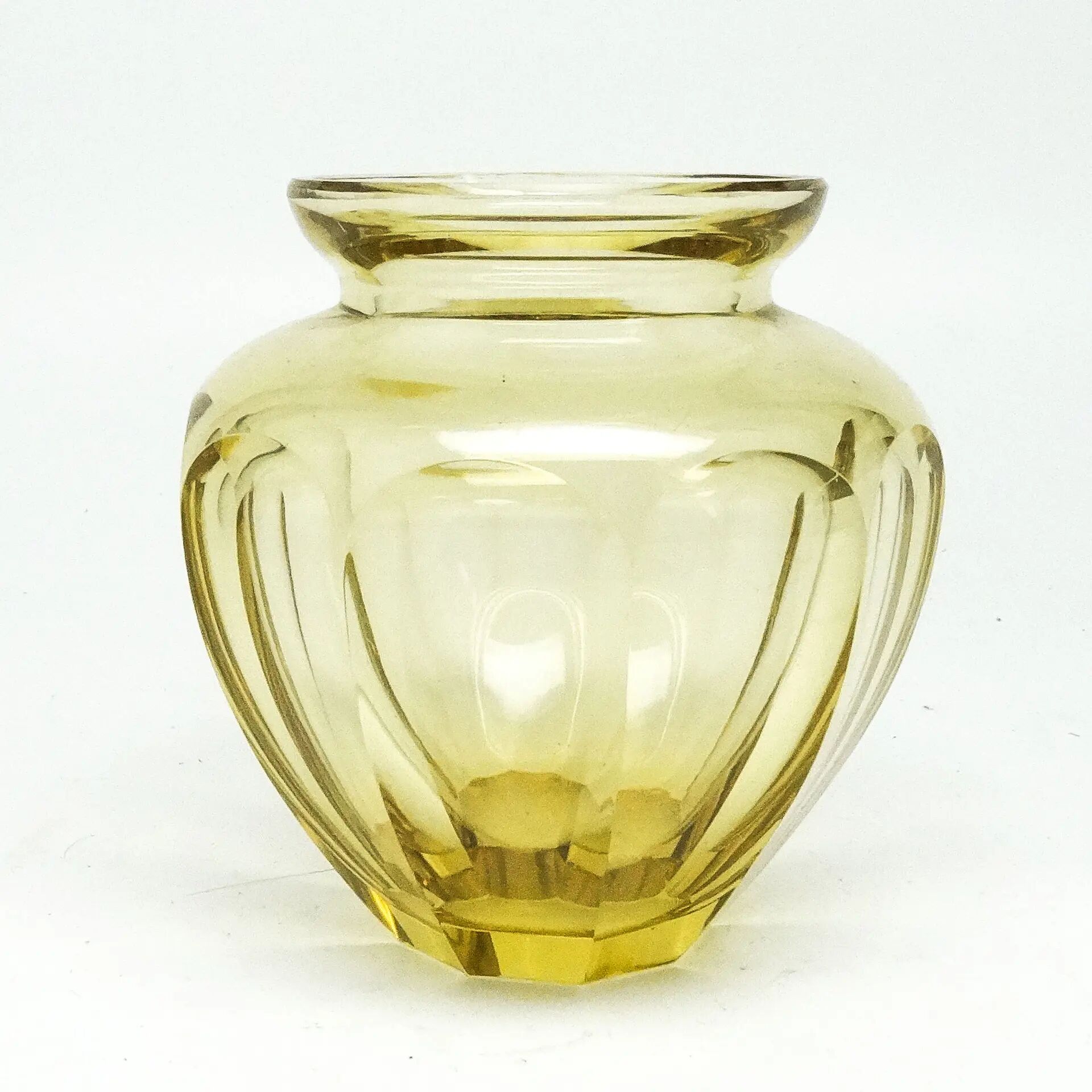 Art Deco vase, crystal, design by J. Hoffmann, Bohemia, Czech Republic, 1930s